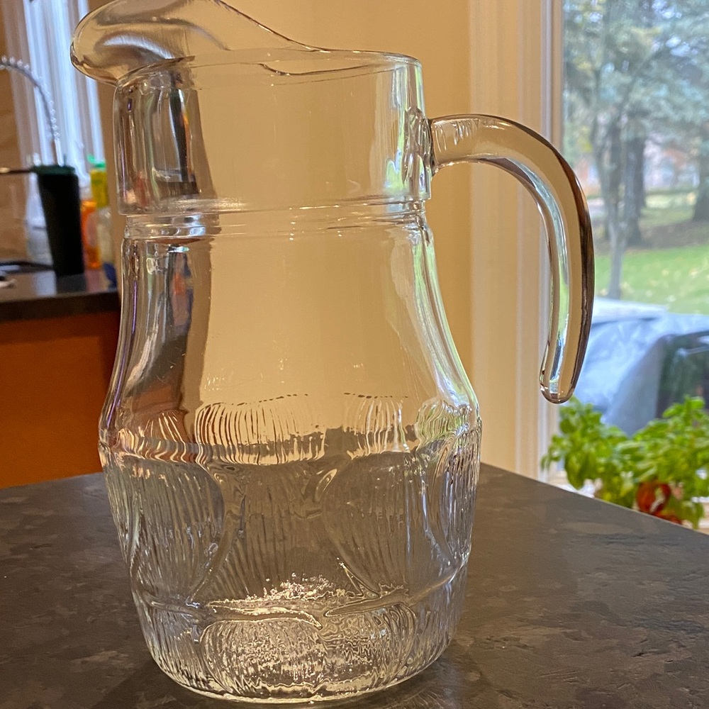 Elegant Clear Glass Pitcher